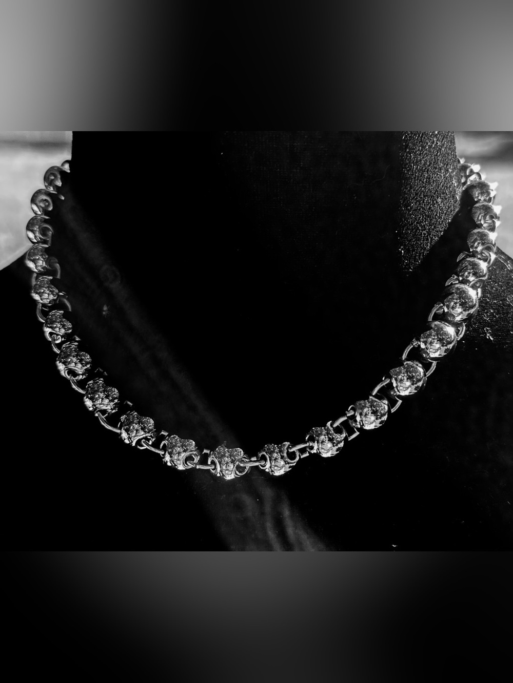 Zara Silver Crystal Link Necklace